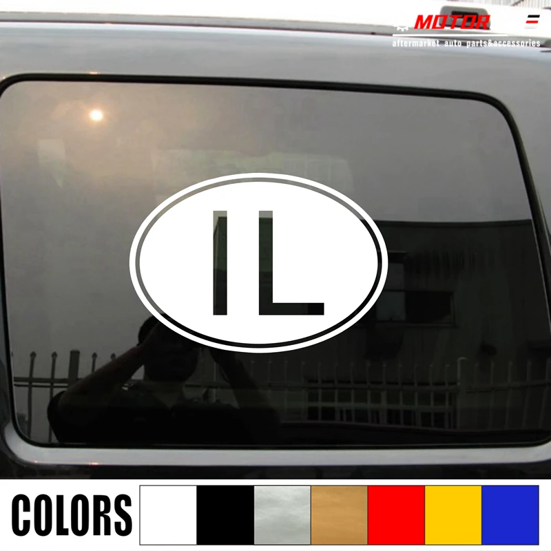 

IL Israel Country Code Oval Decal Sticker Car Vinyl pick size color no bkgrd