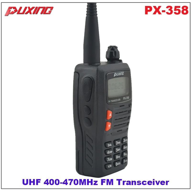Горячая Распродажа портативная рация Puxing PX-358 UHF 400-470MHz портативная двухсторонняя радио fm-приемопередатчик