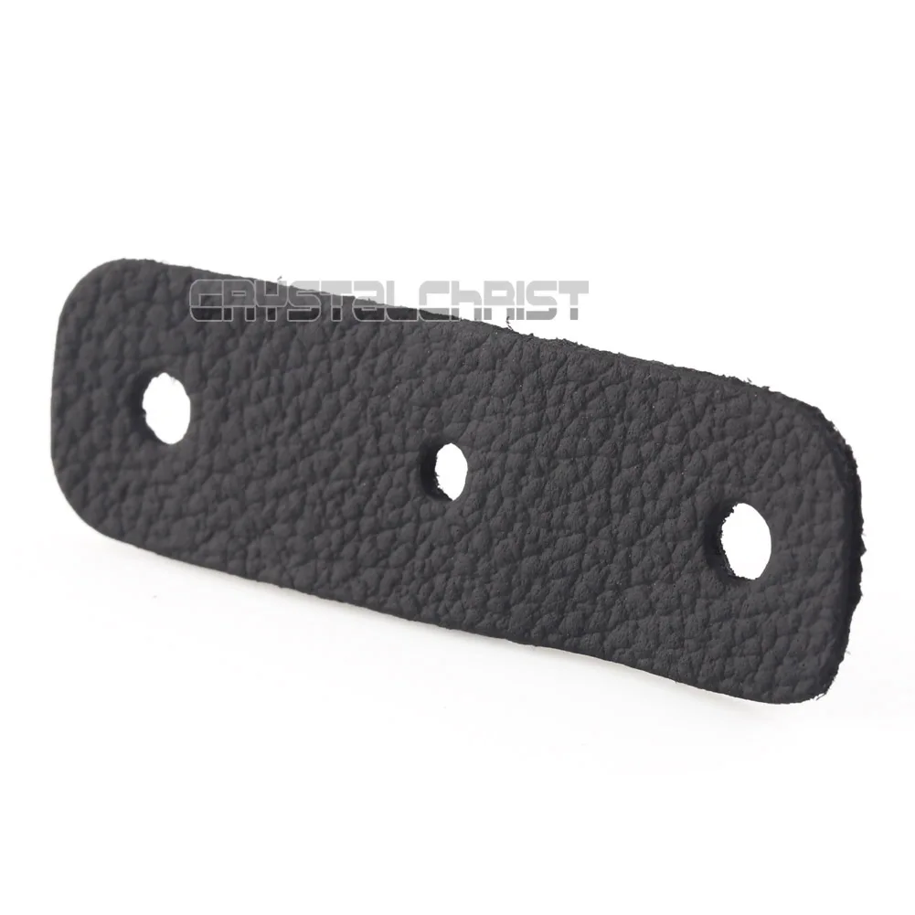 

Black Slingshot Pouches Cow Leather with Center Hole Outdoor Hunting Free Shipping