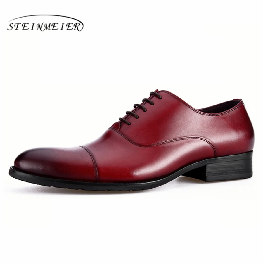

Mens formal shoes leather oxford shoes for men dressing wedding men's brogues office shoes lace up male suit shoes black 2019