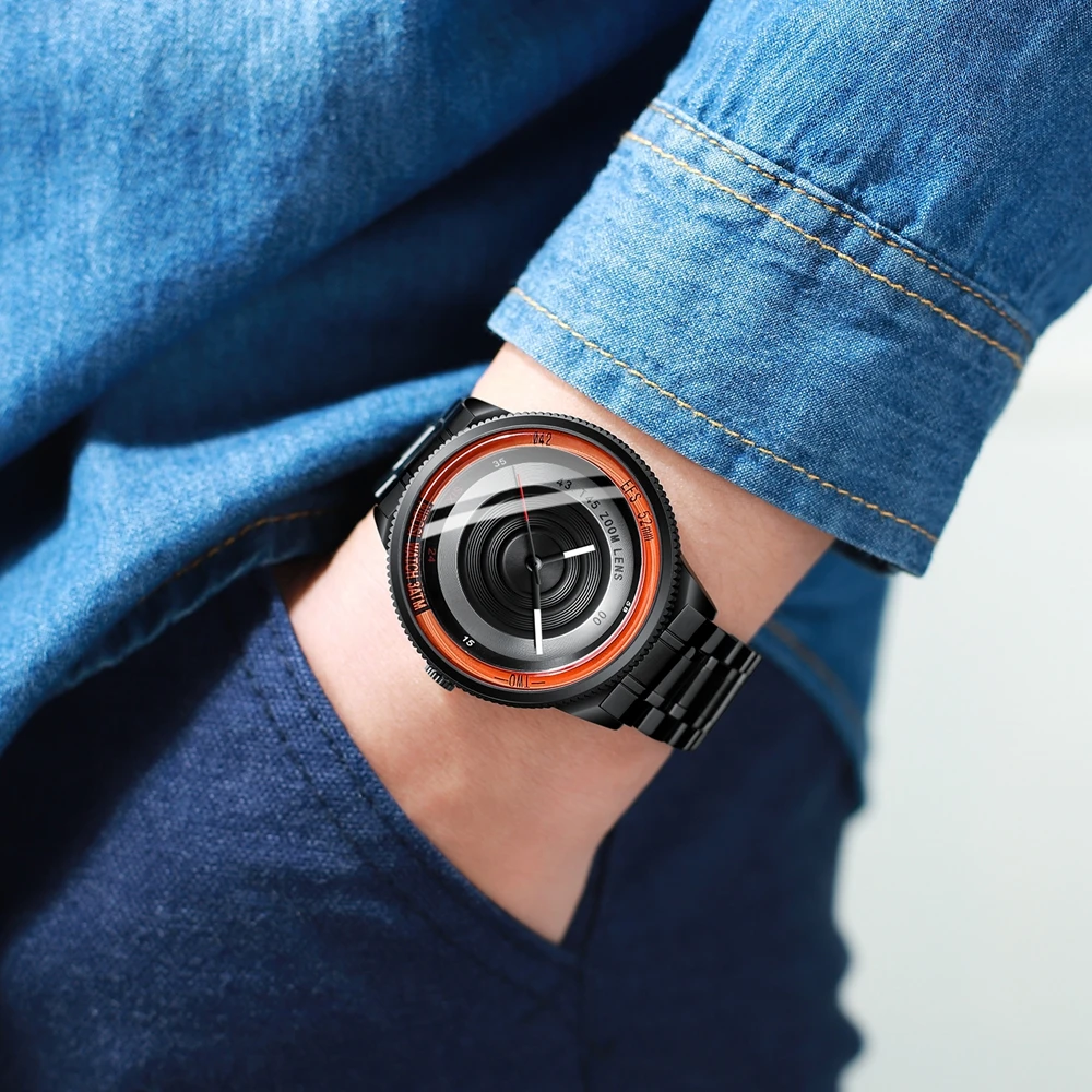 NIBOSI Luxury Men Watch Women Unique Creative Photographer Style Unisex Waterproof Quartz Wrist Watch Sport Relogio Masculino