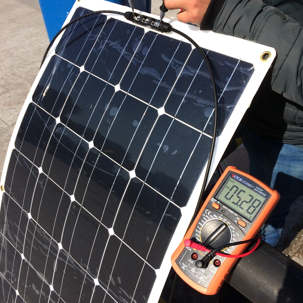 WORKSTAR 3 шт. 100 Вт Гибкая солнечная панель с 10А контроллером и кабелем 100 Вт Солнечное модульное зарядное устройство Домашнее использование 300 Вт солнечная система