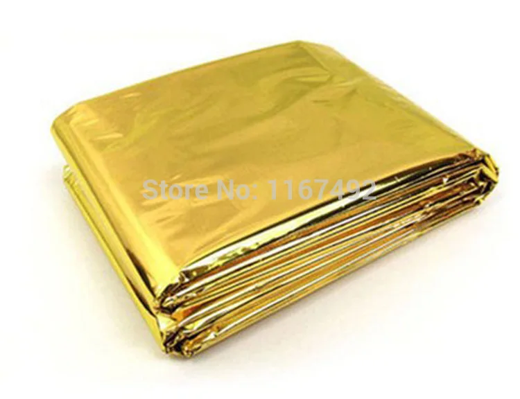 2.1*1.3m 50g Emergent Blanket Rescue First Aid Waterproof Travel Camp Tent Hike Outdoor Survive Silver Tool Hunt Thermal