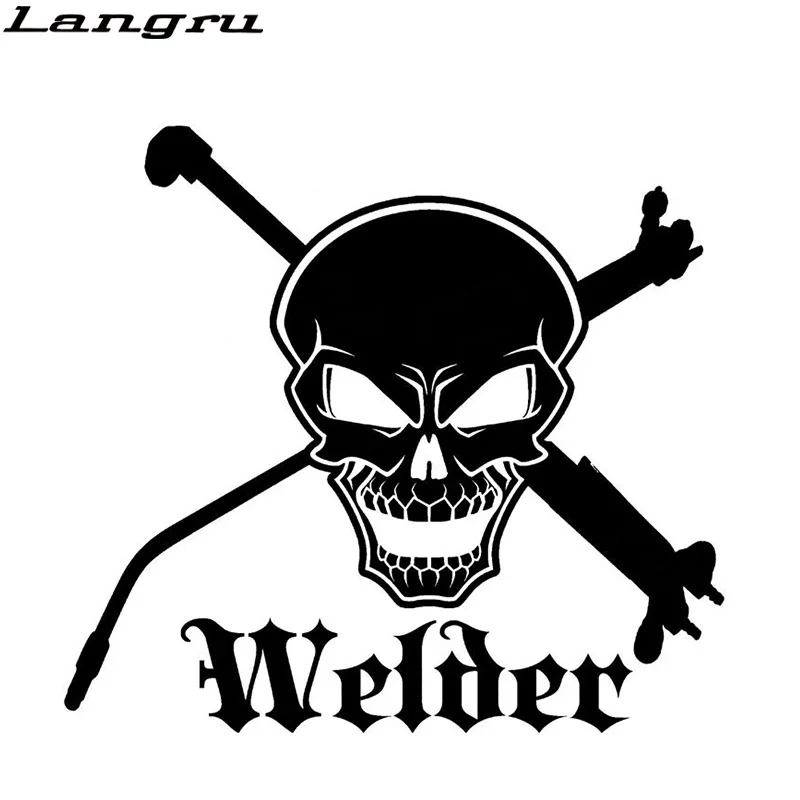 Langru Skull And Cross Tools Welder Vinyl Welding Weld Car Motorcycle Accessories Sticker Jdm | Автомобили и мотоциклы