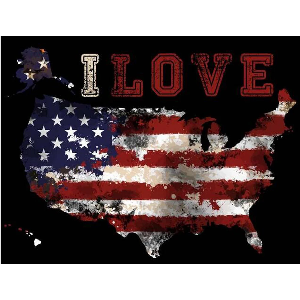 

DIY Diamond Painting Full Square/round Diamond Embroidery American flag icon DIY Kit Mosaic Rhinestone home Decor gift YU891