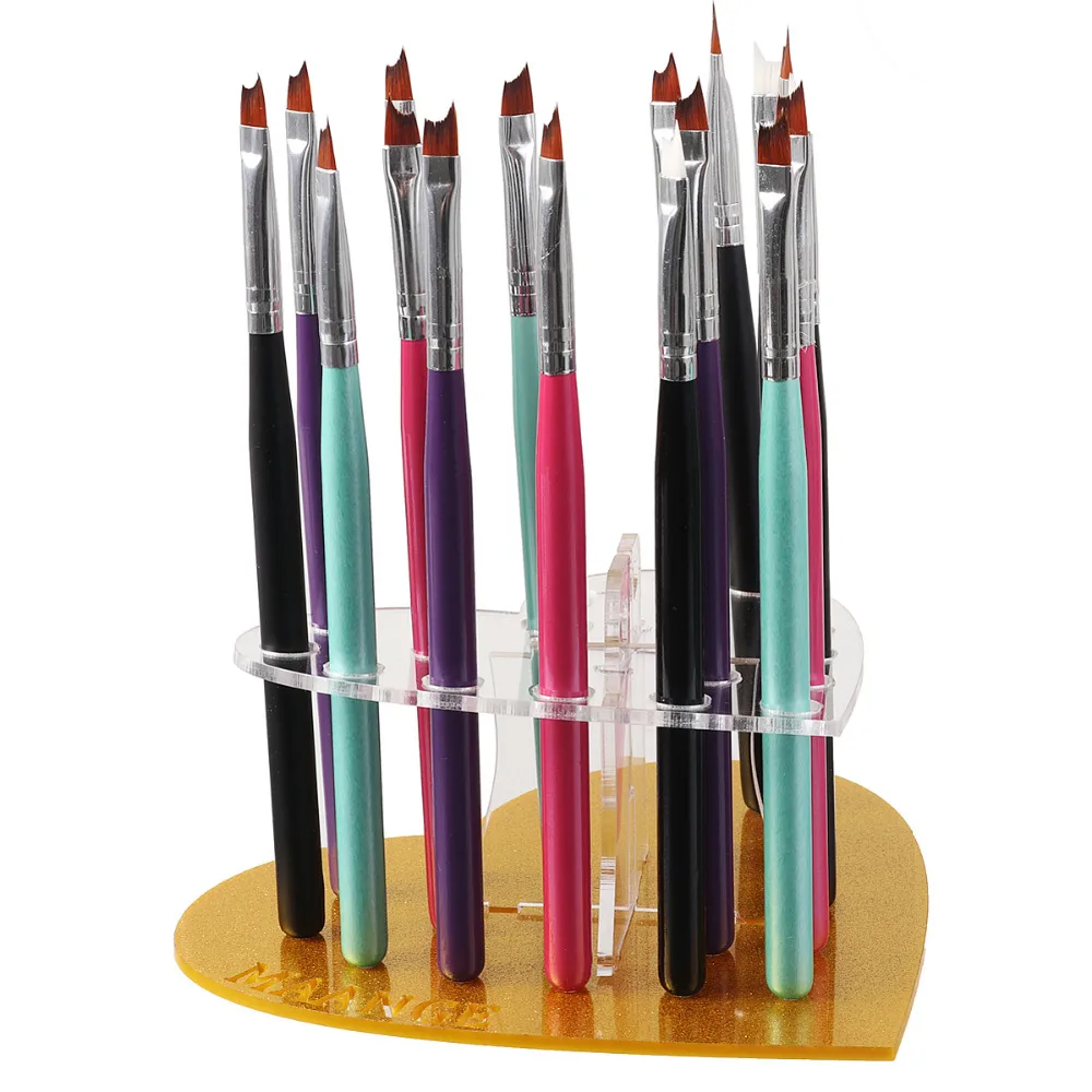 Monja 20 Round Shape Holes Nail Art Brushes Holder Makeup Brushes