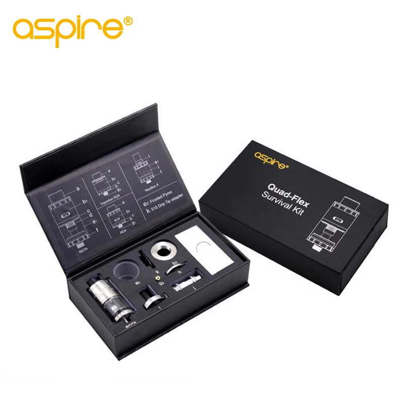 

Newest Aspire Quad-Flex Survival Kit Quad Flex 4-in-1 Quad-Flex RDTA RDA Squonker RDA Nautilus X Tank 100% Original