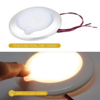 

9-30V RC LED Touch Luminosity Camping Car RV Roof Ceiling Cabin Light IP67 Touch Dimming Marine Interior Lamp Caravan Accessory