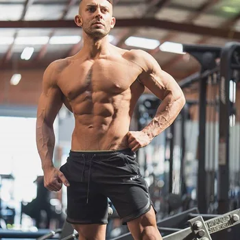 

Mens gym cotton shorts Run jogging sports Fitness bodybuilding Sweatpants male profession workout training Brand short pants