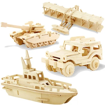 

3D Wood Puzzles Toys for Children Adults Vehicle Puzzles Wooden Toys Learning Education Environmental Assemble Display Toys Gift