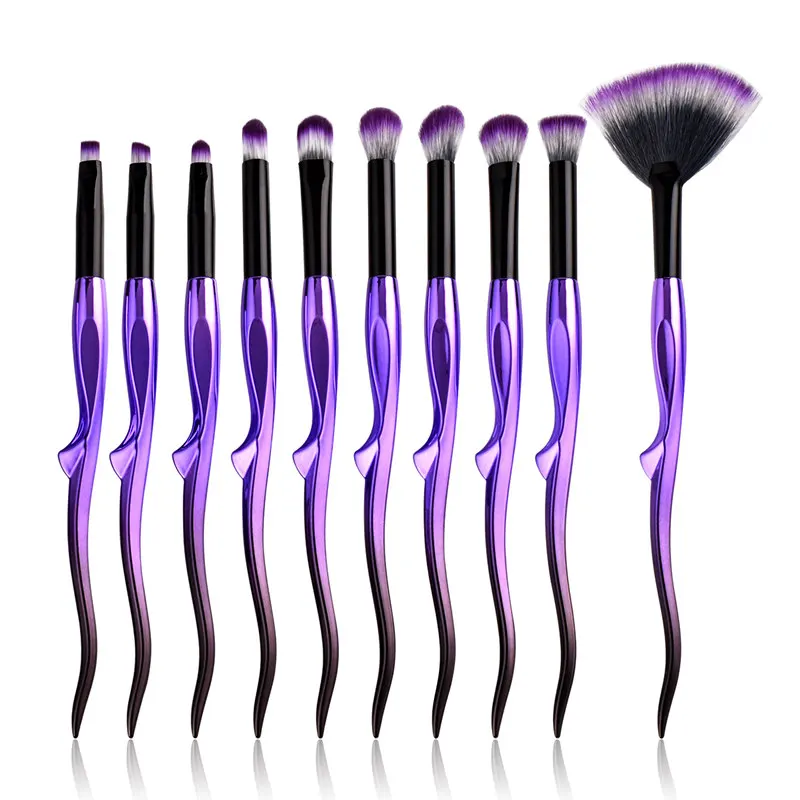 New Arrival 10pcs Synthetic Kabuki Makeup Brushes Set Powder Foundation