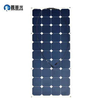 

XINPUGUANG 120w flexible solar panel high effciency mono cell module for 12v battery RV boat yard light charge outdoor charger