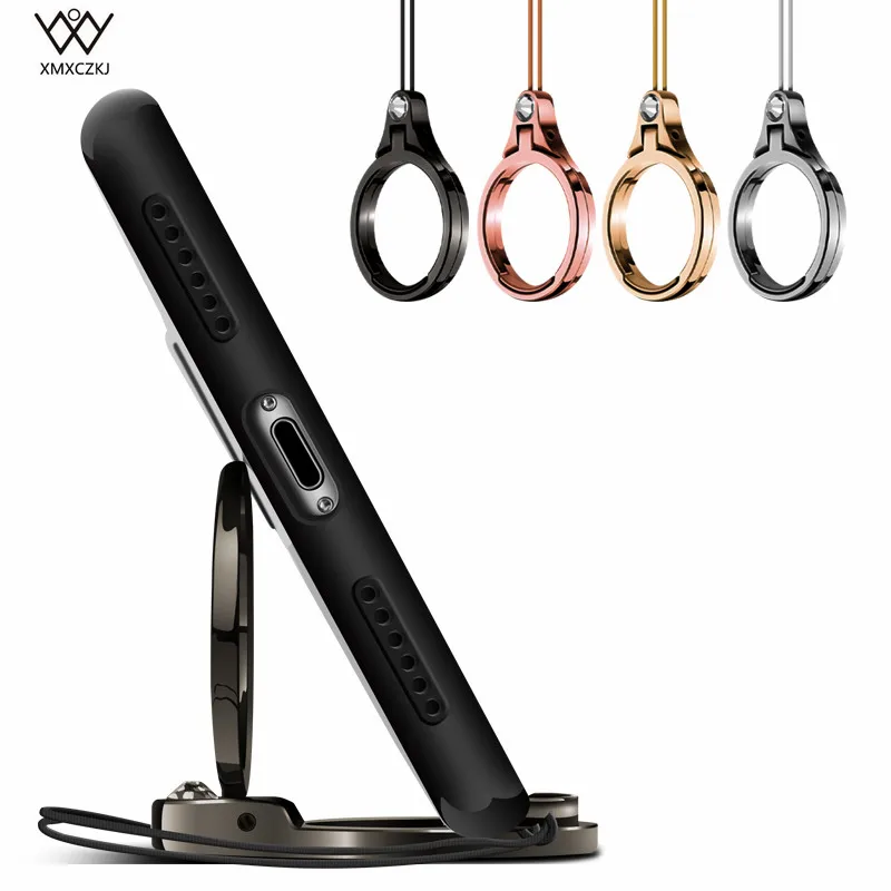 

XMXCZKJ Ring Phone Holder Metal Smartphone Finger Ring Support For iphone XR Xiaomi Holder Cellular Cell Mobile Phone Desk Stand