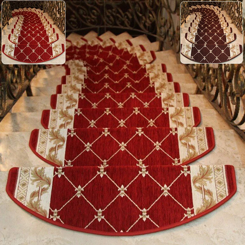 Staircase Stair Tread Carpet Protection Cover Washable Reusable Acrylic 24*64cm European Anti Skid Staircase Stair Tread Carpet Protection Cover Washable Reusable Acrylic 24*64cm European Anti Skid