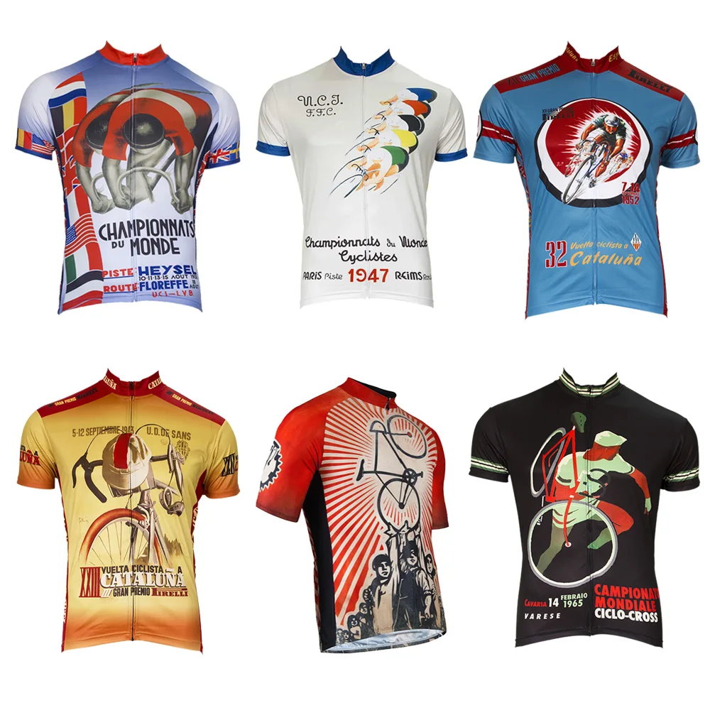 

Summer classic Cycling jersey Men Short sleeve Retro Cycling clothing Outdoor sports wear Jersey ropa ciclismo Bike clothes