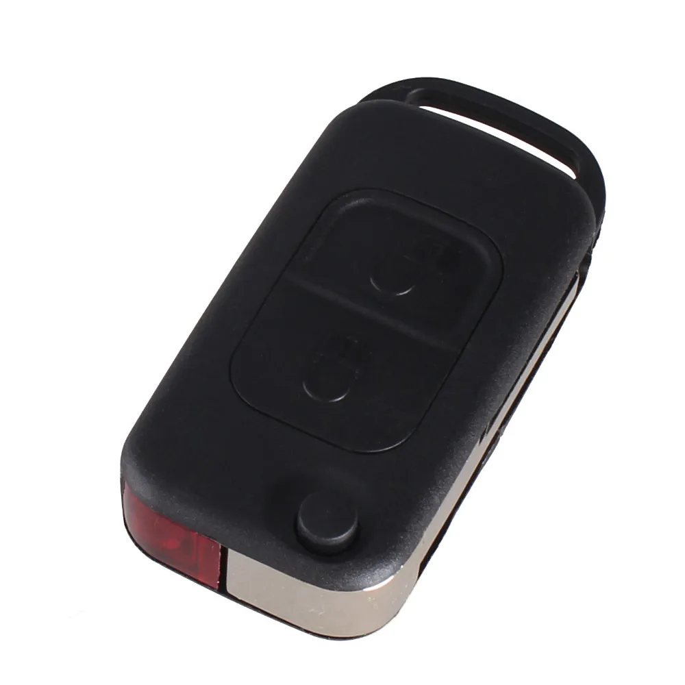 KEYYOU 2 шт. откидной Складной автомобильный корпус дистанционного ключа брелок чехол 2 кнопки для Mercedes Benz E113 A C E S W168 W202 W203