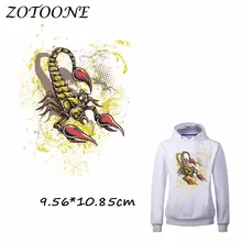 ZOTOONE Patches for Clothing Watercolor Animal Heat Transfer DIY Accessory Iron on Patches Beaded Applique Clothes T Shirt Bag C