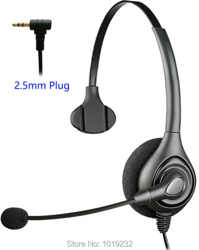 2.5mm Plug Call Center Headset with Mic Headphone for IP320