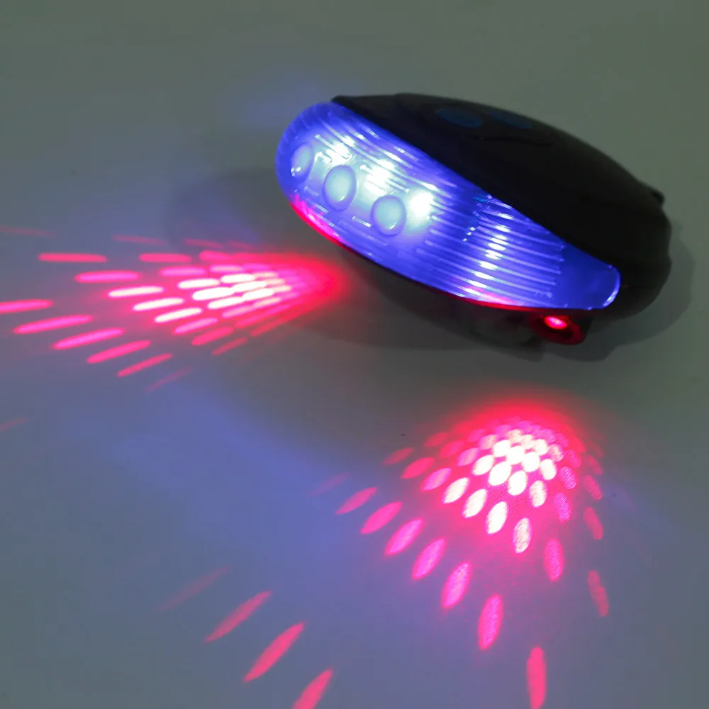 Flash Deal Hot 5 LED Ultra Bright Laser Beam MTB Mountain Bicycle Bike Cycling Rear Tail Warning Lamp Light Bike Accessories 28