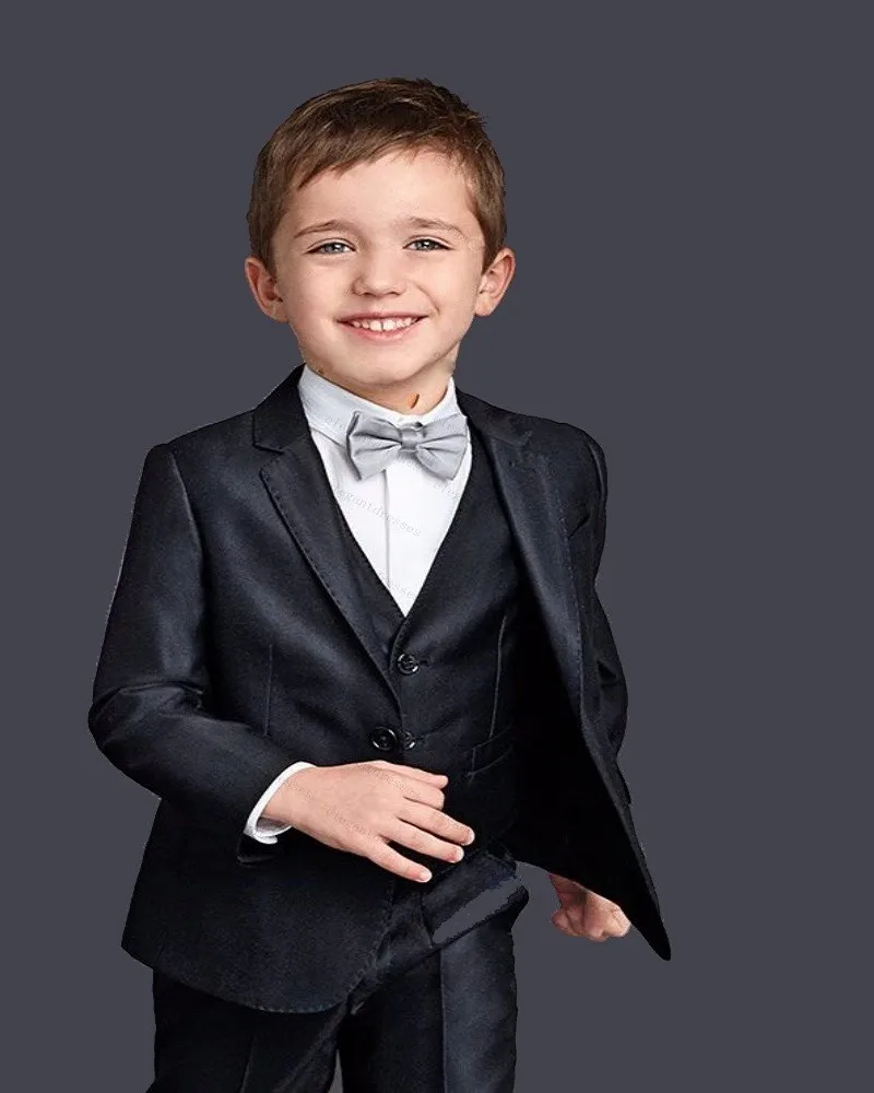 SML 2016 Hot! ( Jacket+Vest+Pant+Tie) Black Boys Blazers Kids Toddler