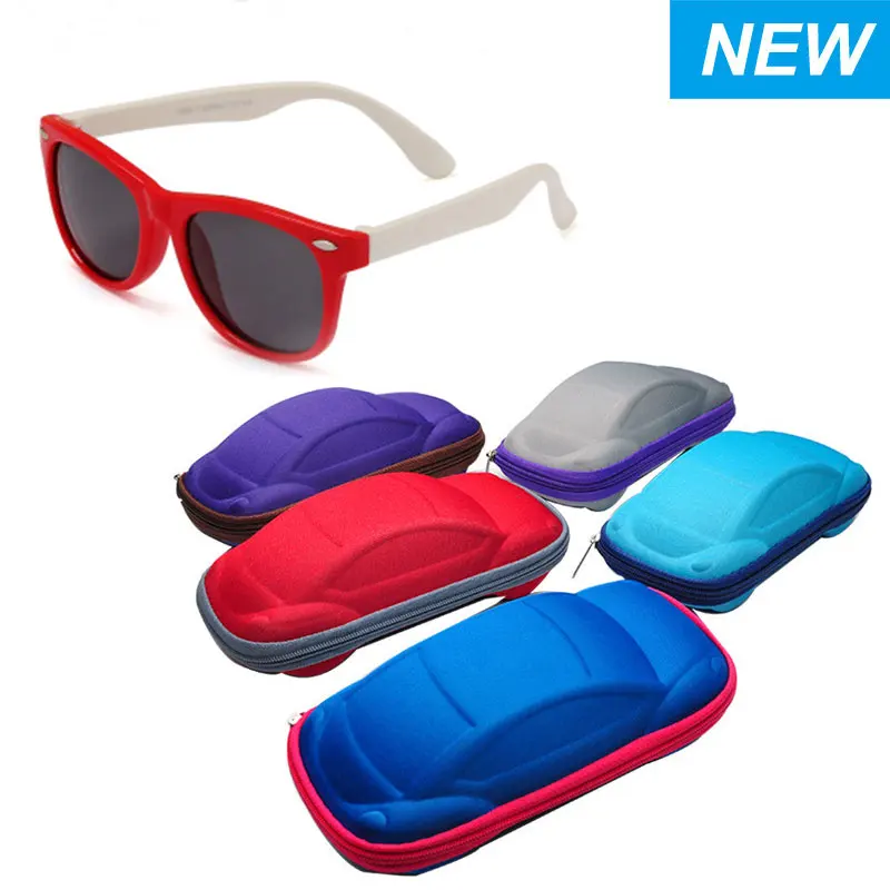

Random Color Cute Glasses Box Stationery Pencil Cases Car shape Glasses Box for Children Kids