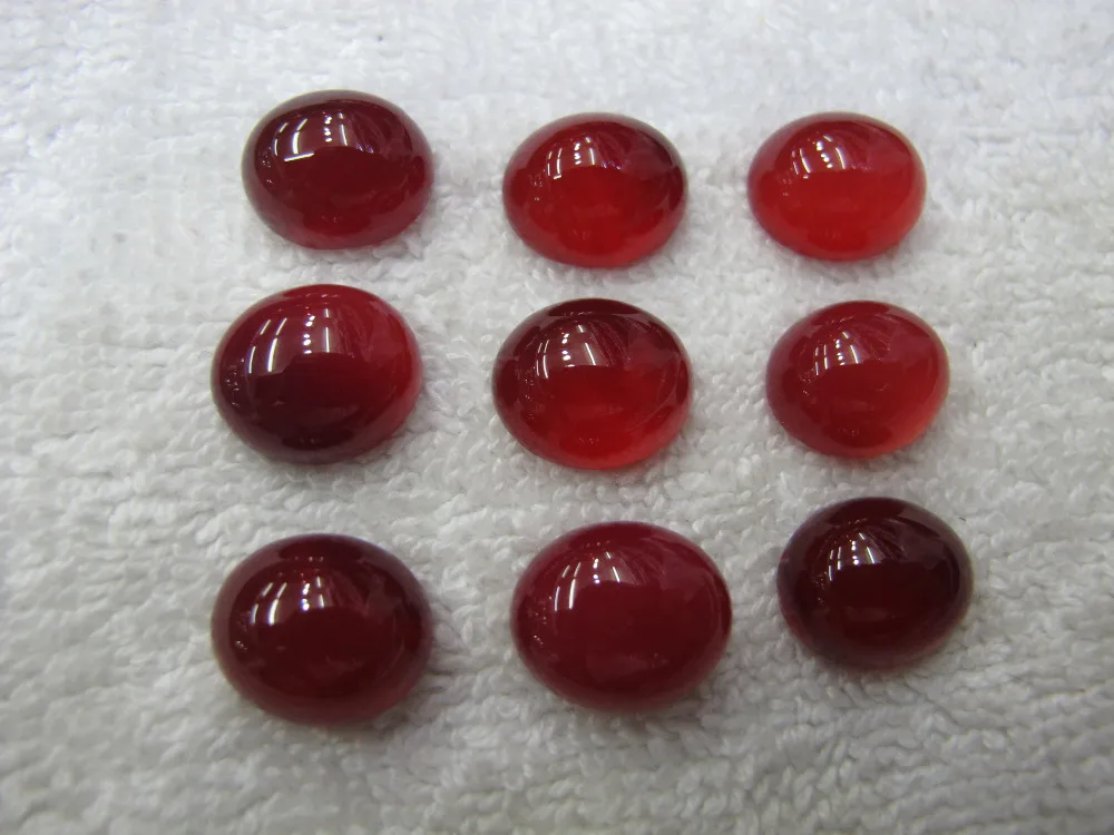 

Beauty Ruby Red Carnelian Agate 10x12mm Oval Gem Cabochon Natural Gem Stone Jewelry Ring Cabochon 40pcs/lot