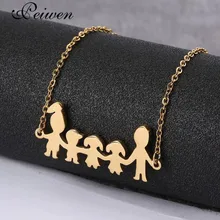 Новая фигура Семейные браслеты мама папа девочка мальчик для женщин Мужчины из нержавеющей стали серебро золото Роза Шарм Персонализация браслет на заказ