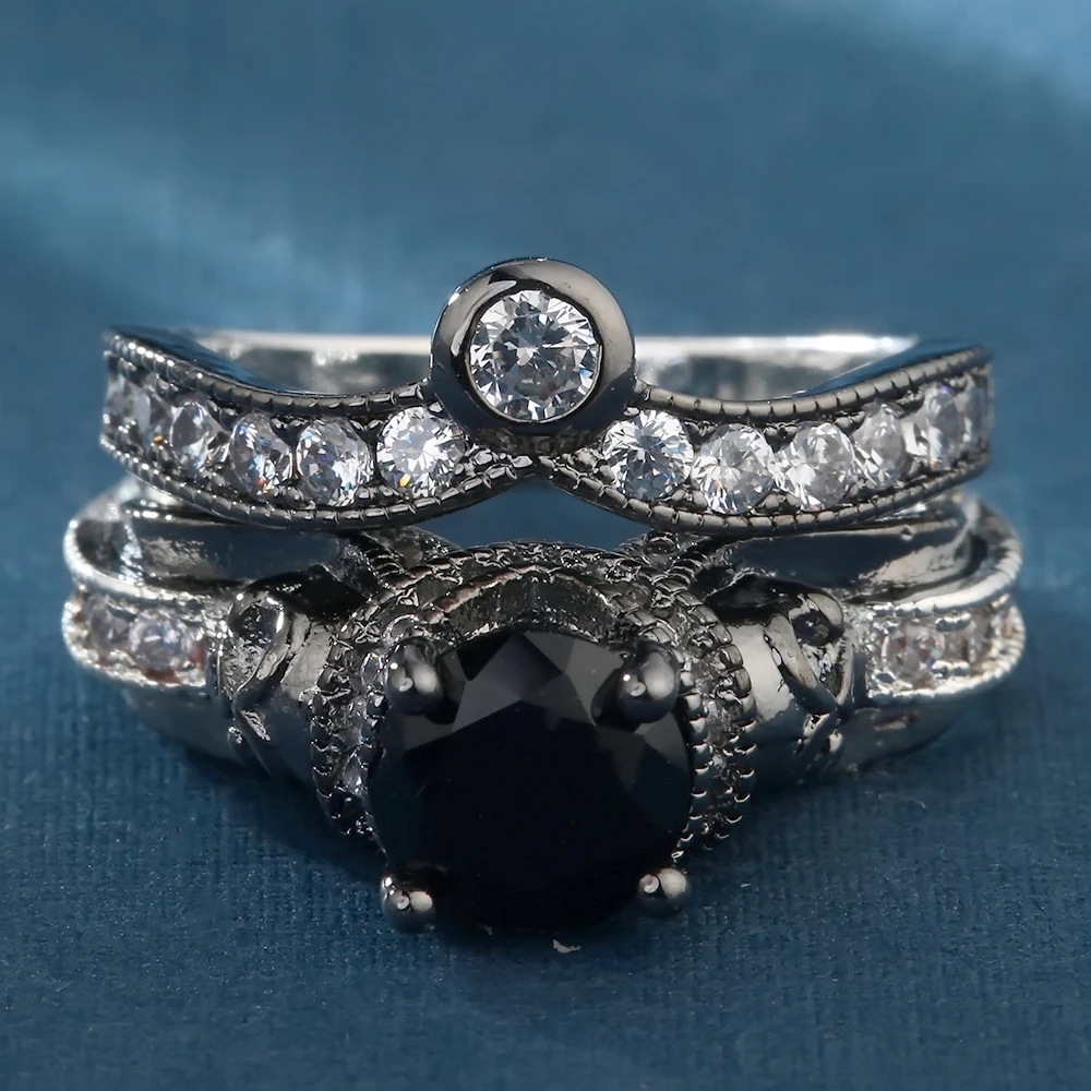 Crystal Zircon Skull Ring18