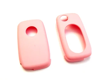 

PINK Remote Key Protection Case OVAL Key Pad 2 3 Button For VW Golf Jetta MK4