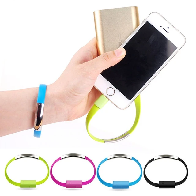 USB Data Charge Sync Cable Charger Bracelet Wrist Band For iPhone Samsung ♢  | eBay