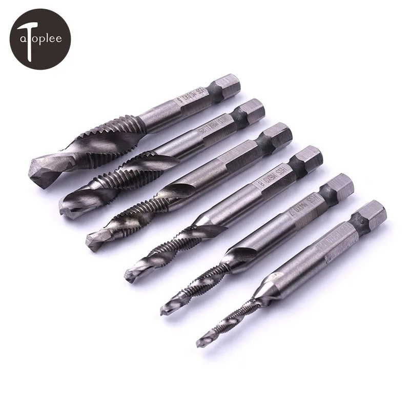 1PCS M3/M4/M5/M6/M8/M10 HSS Hex Shank Drill Bit Screw Tap Metric Rustproof Drilling Tapping