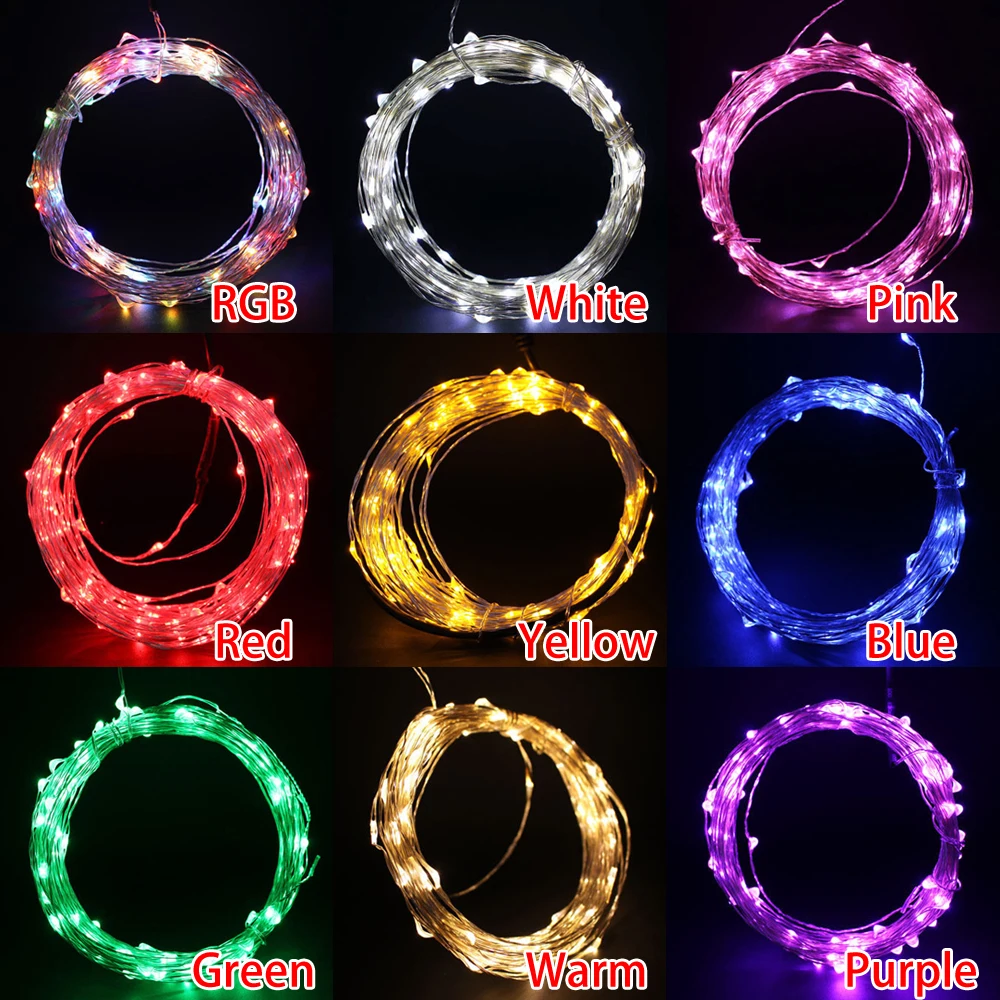 

DC12V Powered 5M 50 led LED Silver Color Copper Wire Fairy String Lights lamp for Christmas Holiday Wedding and Party,muti color