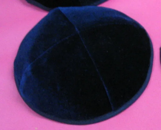 Бархатная Кепка KIPPAH KIPPOT YARMULKE YARMULKA - Цвет: NAVY