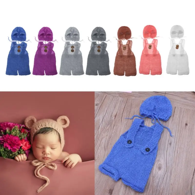 Шапка и комбинезон для новорожденных Комплект из мягкого мохера Bebe Одежда