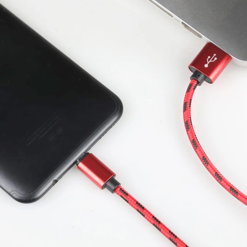 Micro USB кабель Универсальный зарядный кабель для телефонов Android синхронизации данных зарядное устройство 1 м провод 5V2A Быстрая зарядка нейлоновые кабели для передачи данных