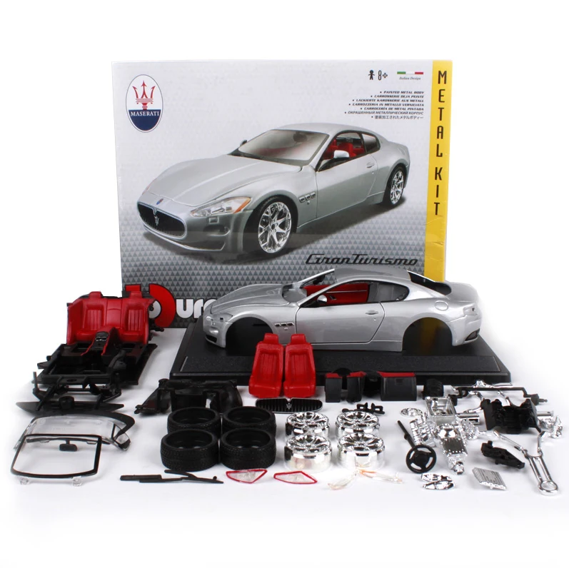 Maisto Bburago 1:24 Maserati GT Gran Turismo сборка DIY гоночный литой под давлением Модель Набор игрушечных автомобилей детские игрушки оригинальная коробка