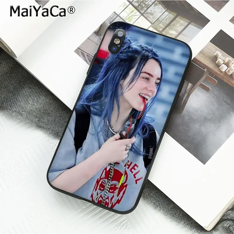 MaiYaCa Billie Eilish Горячая музыка певица звезда чехол для телефона для iphone 11 Pro 11Pro Max 6S 6plus 7 7plus 8Plus X Xs MAX 5 5S XR