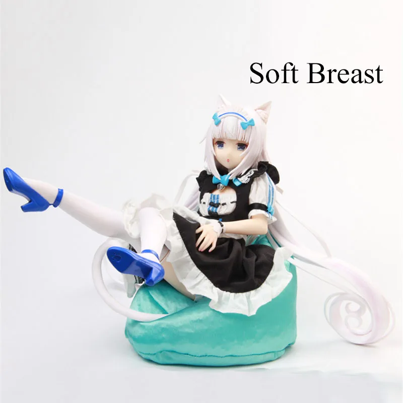 Мягкий и твердый материал NEKOPARA Vol.1 Soleil открытая сексуальная девушка ваниль и шоколад ПВХ фигурка модель игрушки Brinquedos - Цвет: White Soft Breast