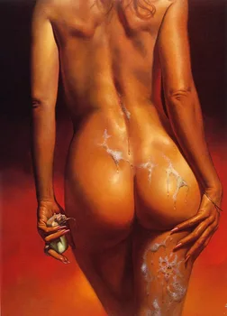 

High quality hand painted Oil painting on Canvas ：Charm Art, Primitive Oil Painting, Beautiful Bath Girl .