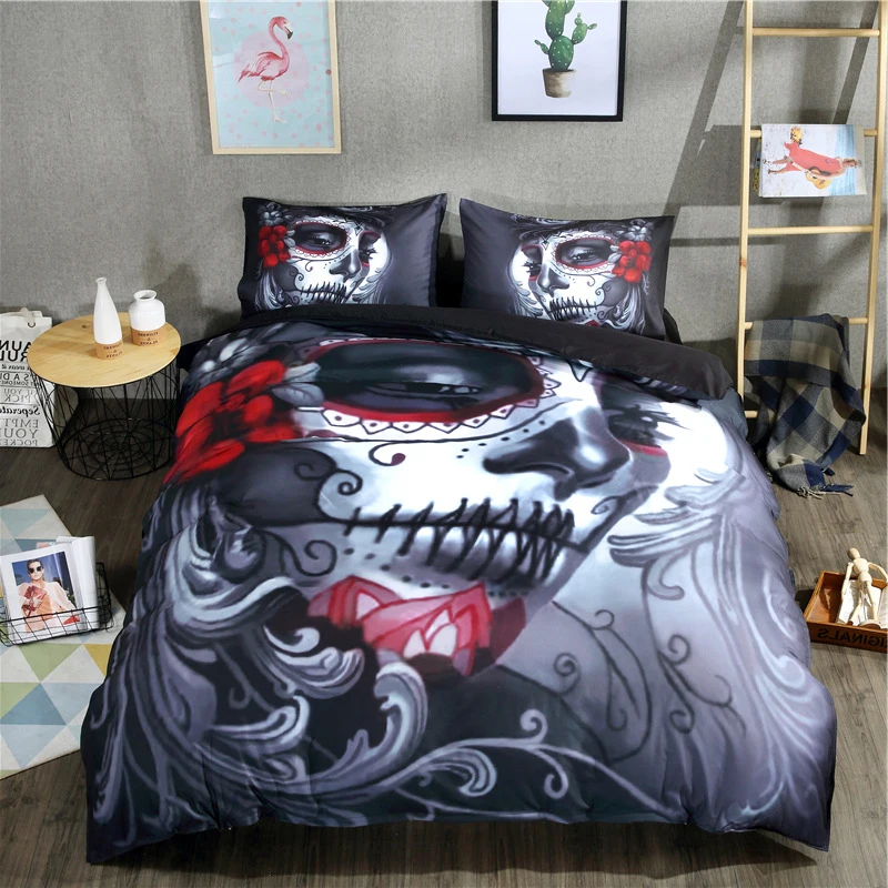 Lai Yin Sun HOT Sale 3D Skeleton Policer Skull Bedding Set Super King Queen Size Spring Bed Linen Bed Sheet Set 2/3PCS Lai Yin Sun HOT Sale 3D Skeleton Policer Skull Bedding Set Super King Queen Size Spring Bed Linen Bed Sheet Set 2/3PCS