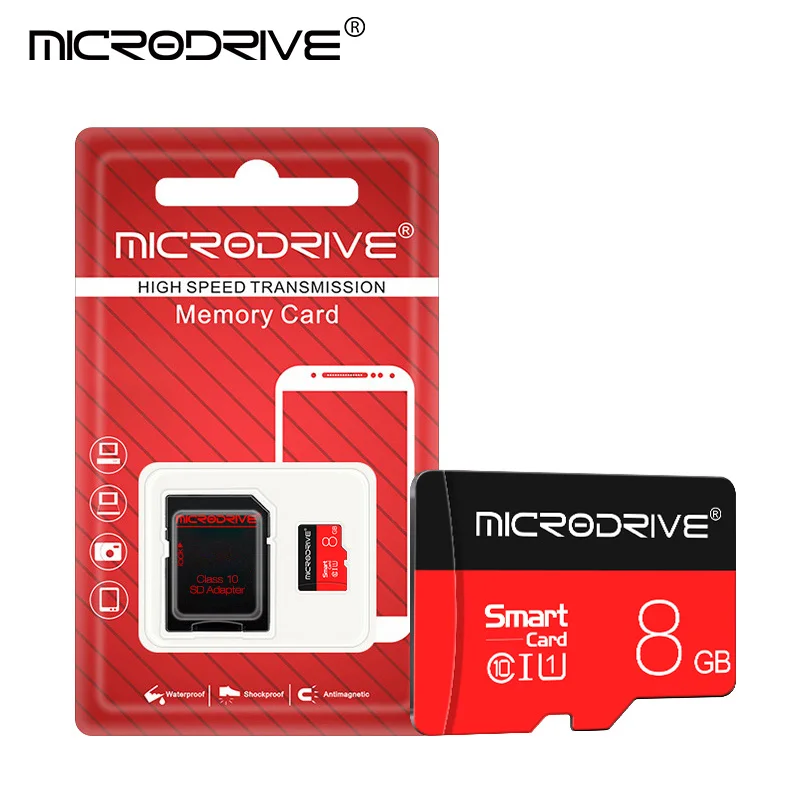 Ультра MicroDrive micro sd карта 8 ГБ/16 ГБ/32 ГБ/64 Гб/128 Гб micro sd карта памяти carte memoire 32 Гб C10 Mini TF карта Бесплатный SD адаптер - Емкость: 8 Гб