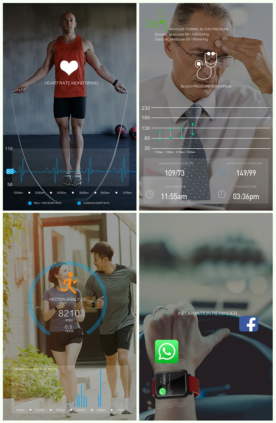 COLMI Smart Watch M28 IP68 Waterproof Bluetooth Heart Rate Blood Pressure Smartwatch for Xiao mi Android IOS Phone 6