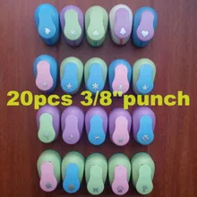 

20pcs different shape 3/8" (10mm) save labour design DIY hobby craft punches,mini puncher set