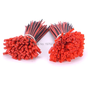 

100mm 10cm JST 2 pin connector plug lead wire Male + Female Wires For RC Lipo battery discharge ESC BEC Board line