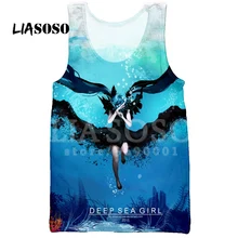 LIASOSO/Летняя Повседневная мужская майка с 3D принтом, жилет с аниме Вокалоид Хацунэ Мику, милые топы без рукавов для девочек, High-qualityX1086