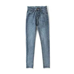 2019 новые женские джинсы Хлопковые Джинсы женские эластичные тонкие брюки карандаш мягкий комфорт дышащий для девочек Свободная Длина по