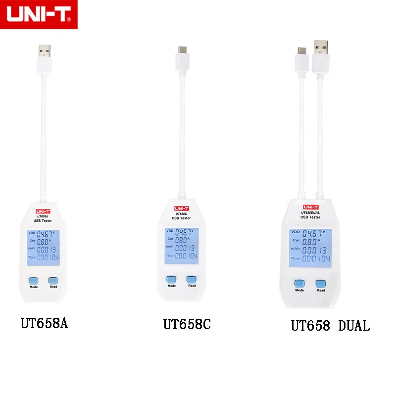 UNI-T новейший UT658A/UT658C/UT658 двойной тест Макс 3,30 в с хранения данных USB тест er метров Вольтметр для зарядного устройства