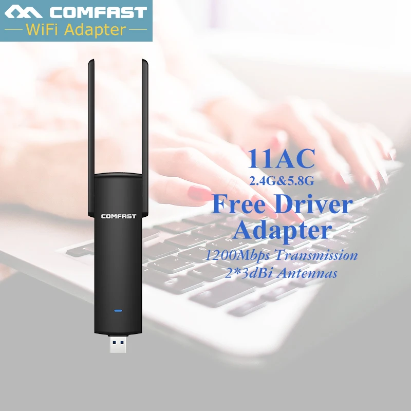 

Comfast CF-926AC Dual Band 2.4G+5GHz AC 1200M Wireless Signal USB3.0 WiFi Speed Adapter Extender External Network Cards Routers