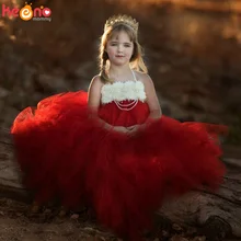 Потертое платье-пачка с цветочным узором для девочек; детское платье принцессы с фатиновой юбкой для свадьбы; платье для дня рождения; пышные бальные платья; детская одежда