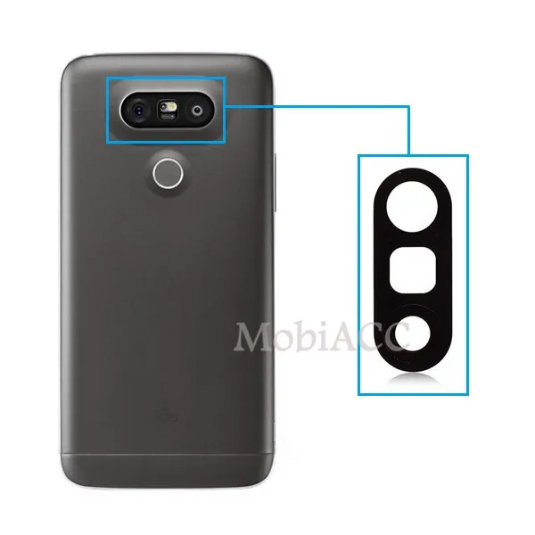 

WANGFUZHI for LG G5 Back Rear Camera Glass Lens Cover Replacement Parts with Adhesive Sticker